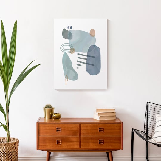 Abstract Cool Shapes 18" x 24" Canvas Wall Art